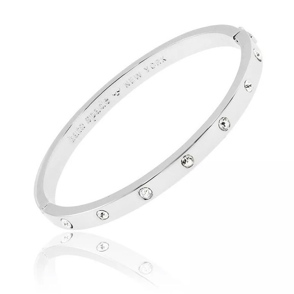KATE SPADE Set In Stone Hinged Bracelet Silver